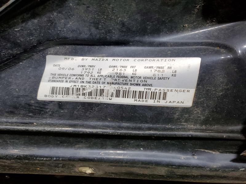 Aukcja sprzedaży 2007 Mazda 3, vin: JM1BK323171640542, numer aukcji: 56760876