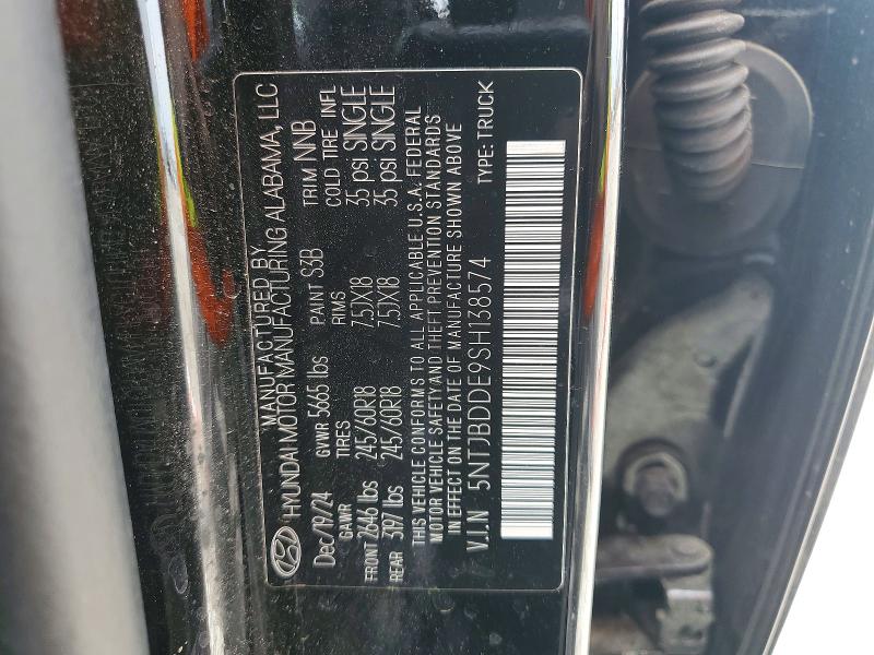 56660066 :رقم المزاد ، 5NTJBDDE9SH138574 vin ، 2025 Hyundai Santa Cruz مزاد بيع
