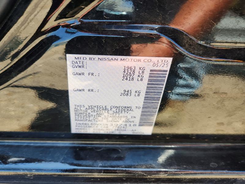 Aukcja sprzedaży 2025 Nissan Altima, vin: 1N4BL4DVXSN397418, numer aukcji: 57156886