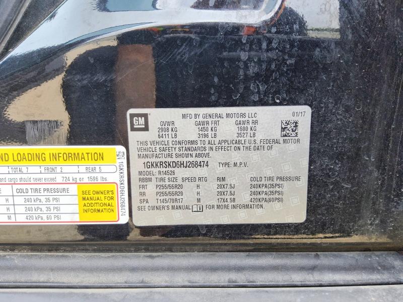 Продаж на аукціоні авто 2017 Gmc Acadia Limited, vin: 1GKKRSKD6HJ268474, номер лоту: 56593916