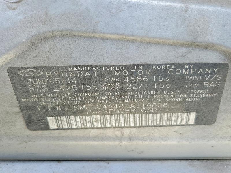 56419906 :رقم المزاد ، KMHEC4A48FA119838 vin ، 2015 Hyundai Sonata Hybrid مزاد بيع
