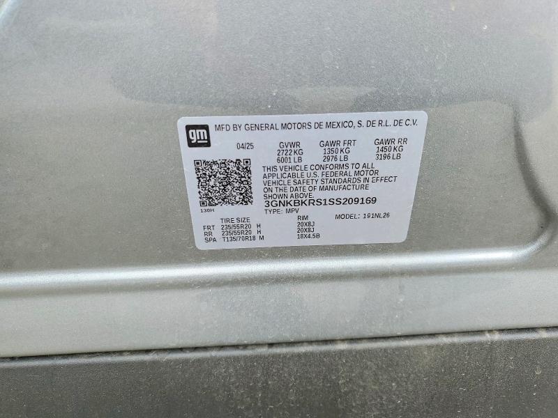 Продажа на аукционе авто 2025 Chevrolet Blazer, vin: 3GNKBKRS1SS209169, номер лота: 58508316