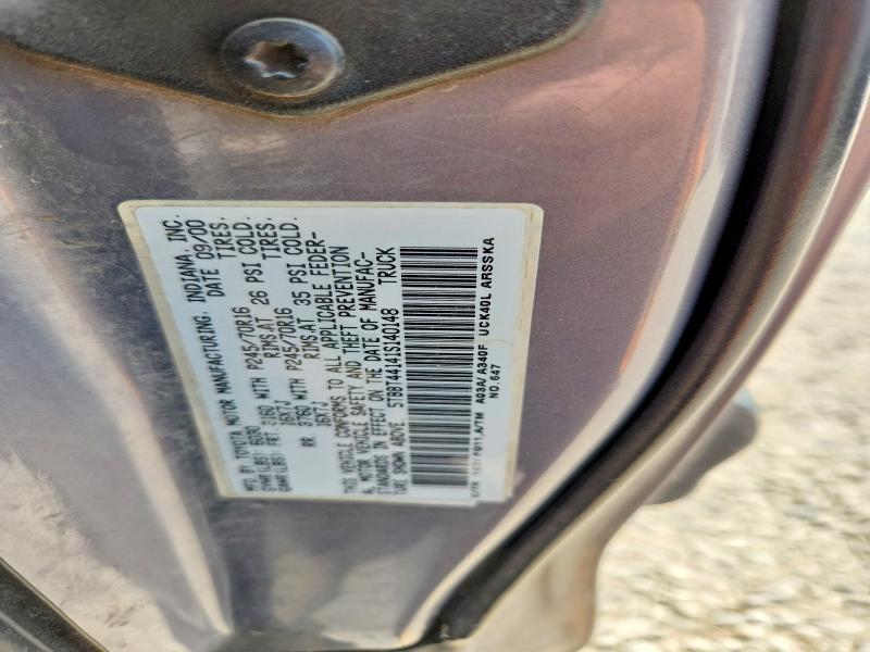 Продаж на аукціоні авто 2001 Toyota Tundra, vin: 5TBBT44141S140148, номер лоту: 58373976