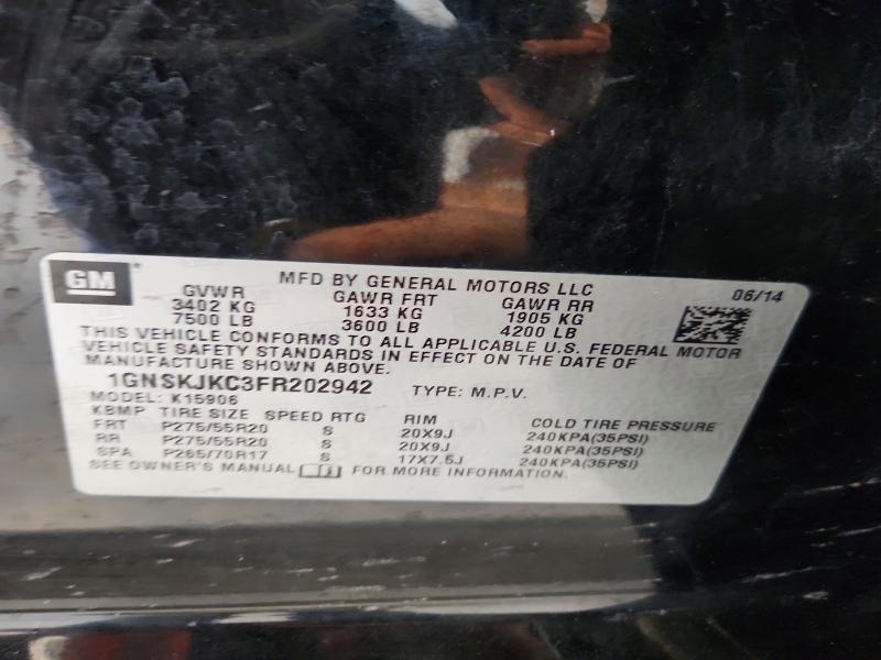 Aukcja sprzedaży 2015 Chevrolet Suburban, vin: 1GNSKJKC3FR202942, numer aukcji: 57410096