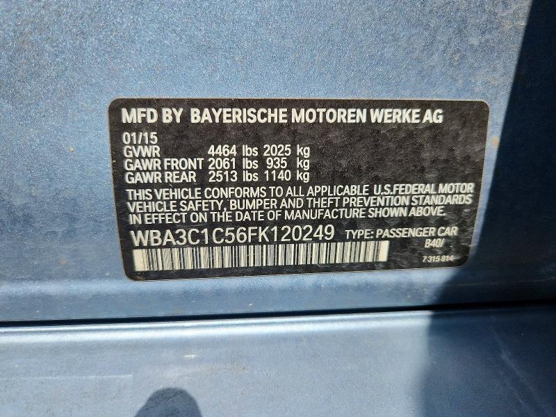 Продаж на аукціоні авто 2015 Bmw 328, vin: WBA3C1C56FK120249, номер лоту: 58597626