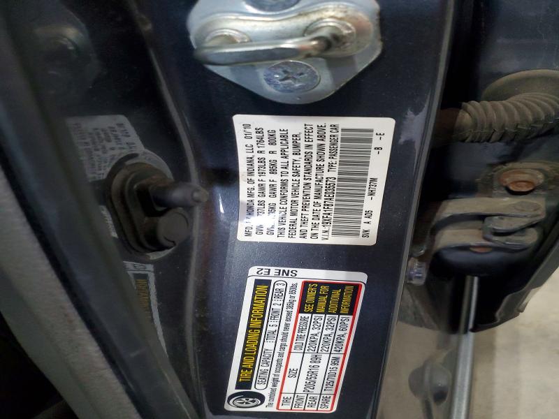 58884986 :رقم المزاد ، 19XFA1F87AE035573 vin ، 2010 Honda Civic مزاد بيع