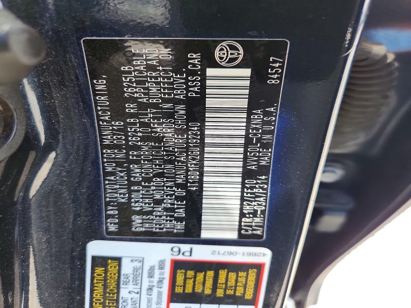 Aukcja sprzedaży 2016 Toyota Camry Hybrid, vin: 4T1BD1FK2GU192340, numer aukcji: 58305416