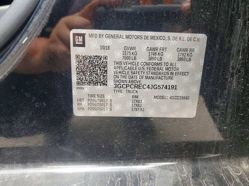 56344736 :رقم المزاد ، 3GCPCREC4JG574191 vin ، 2018 Chevrolet Silverado مزاد بيع
