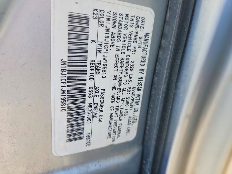 Aukcja sprzedaży 2018 Nissan Rogue Sport, vin: JN1BJ1CP1JW195810, numer aukcji: 57302786