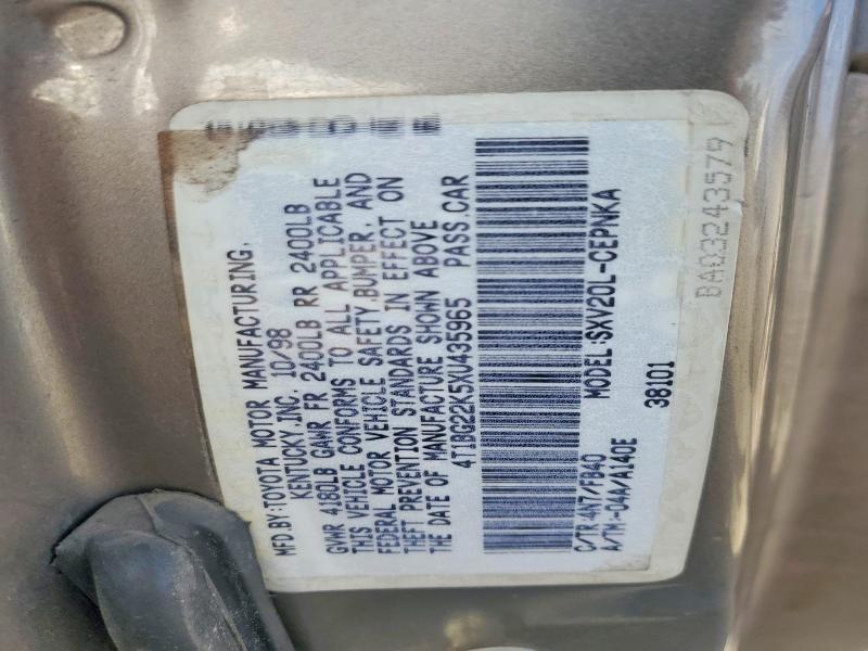 Продажа на аукционе авто 1999 Toyota Camry, vin: 4T1BG22K5XU435965, номер лота: 57349686
