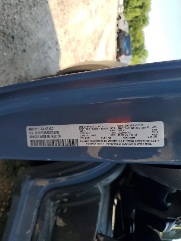 Продажа на аукционе авто 2020 Ram Promaster 3500, vin: 3C6URVJG8LE136783, номер лота: 58766166