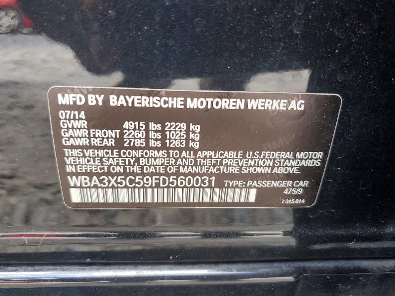 55919536 :رقم المزاد ، WBA3X5C59FD560031 vin ، 2015 Bmw 328 مزاد بيع