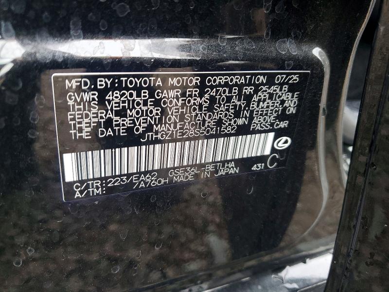 Продаж на аукціоні авто 2025 Lexus Is 350, vin: JTHGZ1E28S5041582, номер лоту: 58887396