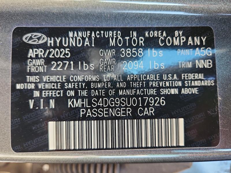 Продаж на аукціоні авто 2025 Hyundai Elantra, vin: KMHLS4DG9SU017926, номер лоту: 85458965