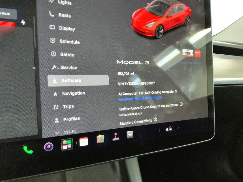 2022 Tesla Model 3 მანქანა იყიდება აუქციონზე, vin: 5YJ3E1EA4NF289317, აუქციონის ნომერი: 57665386
