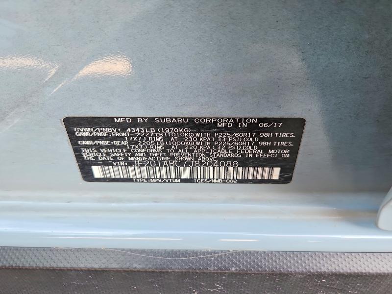57672186 :رقم المزاد ، JF2GTABC7J8204088 vin ، 2018 Subaru Crosstrek مزاد بيع