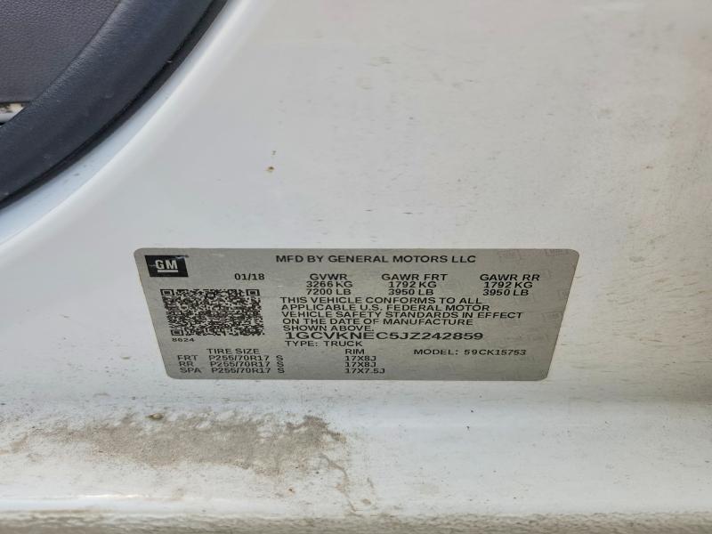 Продаж на аукціоні авто 2018 Chevrolet Silverado, vin: 1GCVKNEC5JZ242859, номер лоту: 55682976