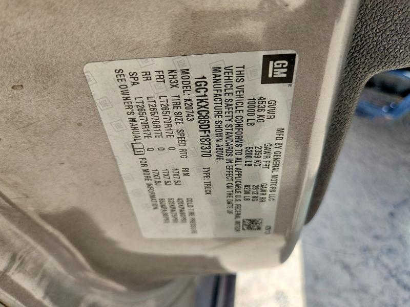 55339296 :رقم المزاد ، 1GC1KXC86DF187370 vin ، 2013 Chevrolet Silverado مزاد بيع