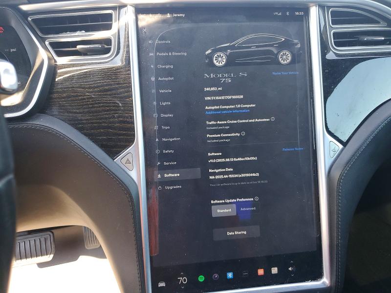 Продаж на аукціоні авто 2016 Tesla Model S, vin: 5YJSA1E17GF160028, номер лоту: 56986256