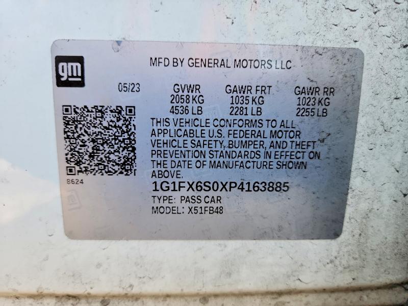 Продажа на аукционе авто 2023 Chevrolet Bolt Ev, vin: 1G1FX6S0XP4163885, номер лота: 58262526