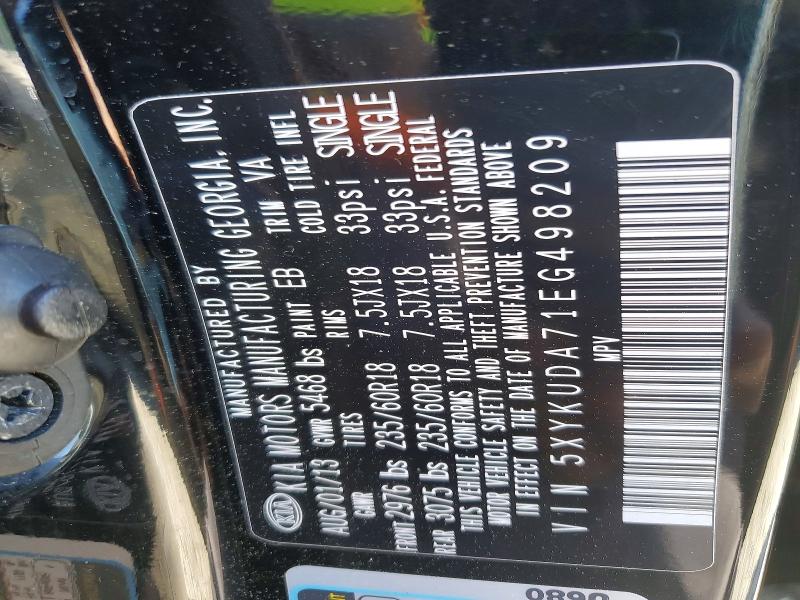 Продаж на аукціоні авто 2014 Kia Sorento, vin: 5XYKUDA71EG498209, номер лоту: 56599616
