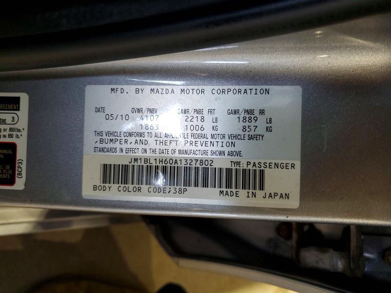 57268366 :رقم المزاد ، JM1BL1H60A1327802 vin ، 2010 Mazda 3 مزاد بيع