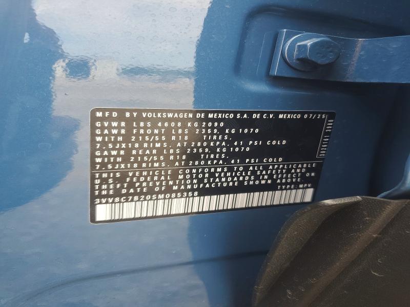 Продажа на аукционе авто 2025 Volkswagen Taos, vin: 3VV8C7B20SM085358, номер лота: 55624706