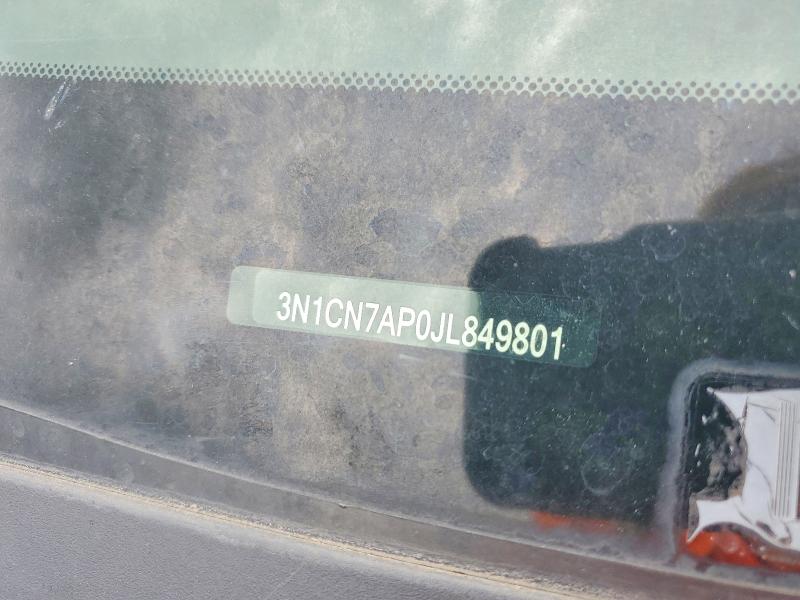 Продажа на аукционе авто 2018 Nissan Versa, vin: 3N1CN7AP0JL849801, номер лота: 57578256