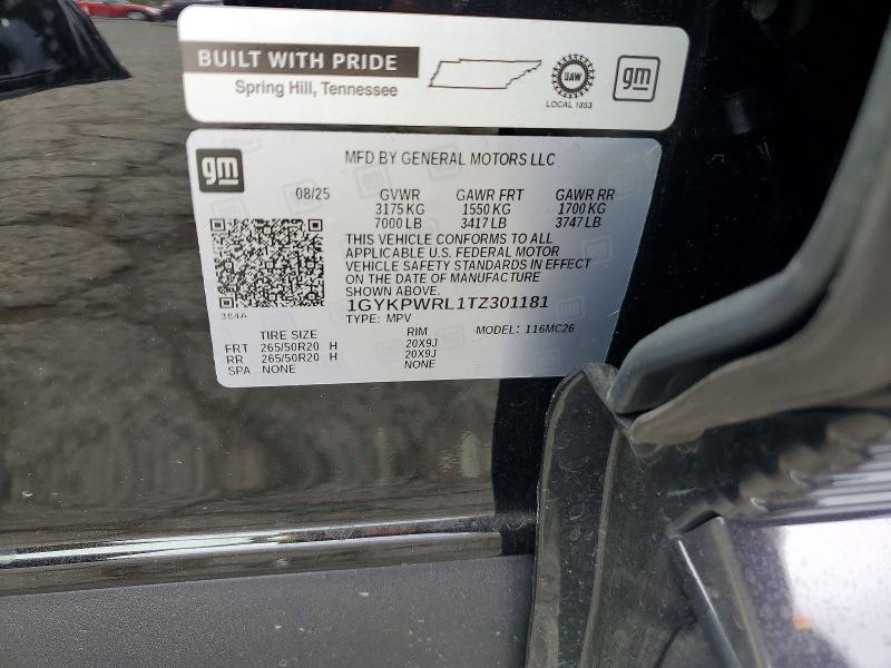 Продажа на аукционе авто 2026 Cadillac Lyriq, vin: 1GYKPWRL1TZ301181, номер лота: 55982596