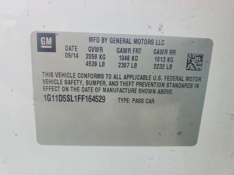 Продаж на аукціоні авто 2015 Chevrolet Malibu, vin: 1G11D5SL1FF164529, номер лоту: 51921866