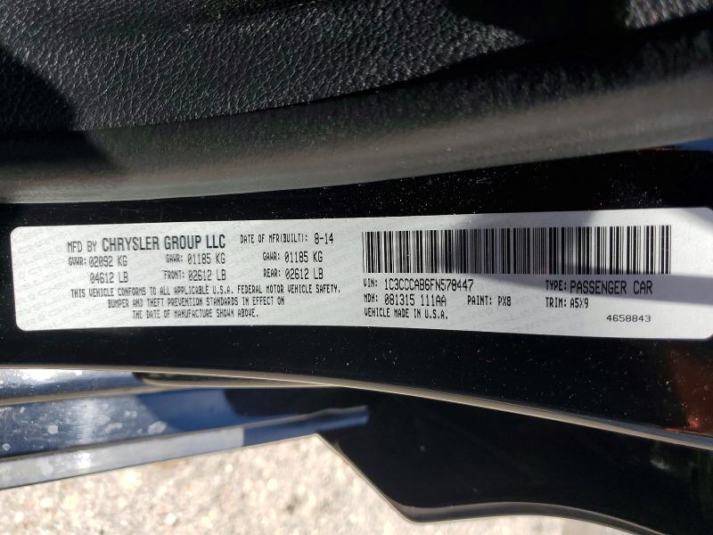 Продажа на аукционе авто 2015 Chrysler 200, vin: 1C3CCCAB6FN578447, номер лота: 58770916