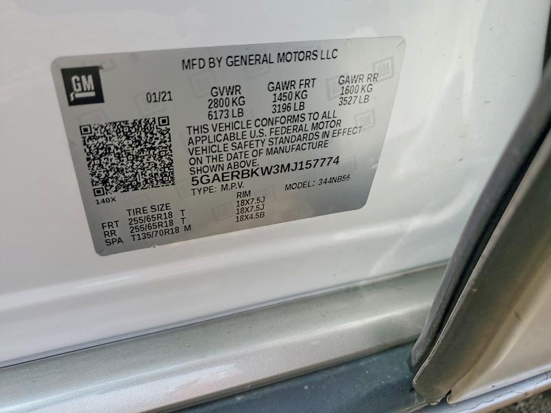 Aukcja sprzedaży 2021 Buick Enclave, vin: 5GAERBKW3MJ157774, numer aukcji: 56933056