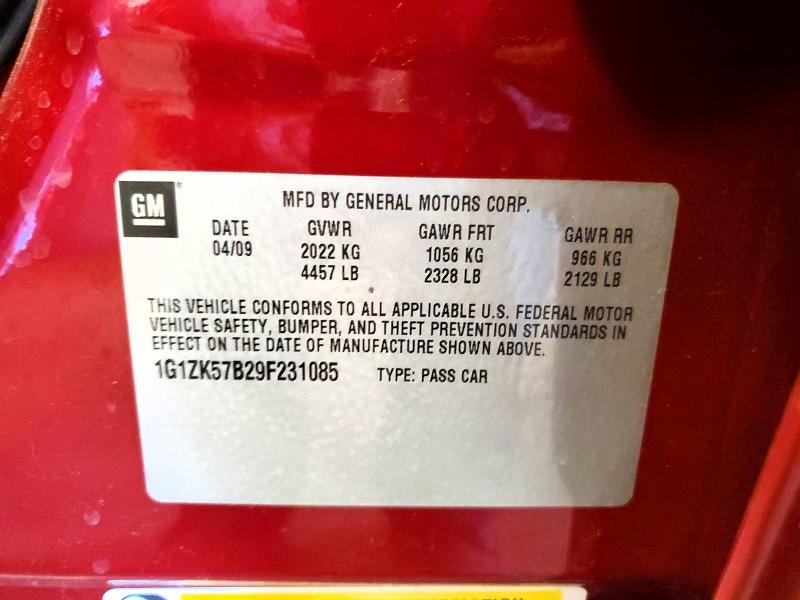 Продажа на аукционе авто 2009 Chevrolet Malibu, vin: 1G1ZK57B29F231085, номер лота: 56164826