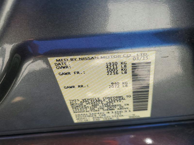 2015 Nissan Altima მანქანა იყიდება აუქციონზე, vin: 1N4AL3AP4FC410631, აუქციონის ნომერი: 56568106