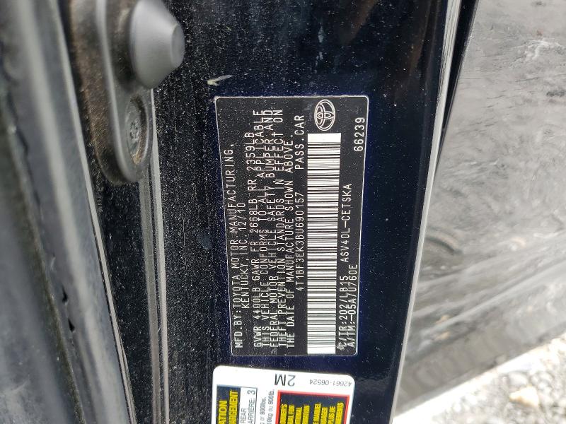 56755776 :رقم المزاد ، 4T1BF3EK3BU690157 vin ، 2011 Toyota Camry مزاد بيع