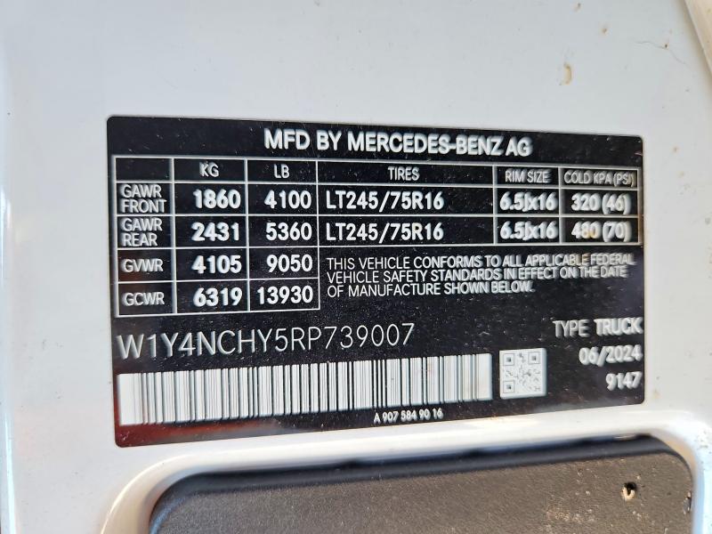 2024 Mercedes-benz Sprinter მანქანა იყიდება აუქციონზე, vin: W1Y4NCHY5RP739007, აუქციონის ნომერი: 58524756