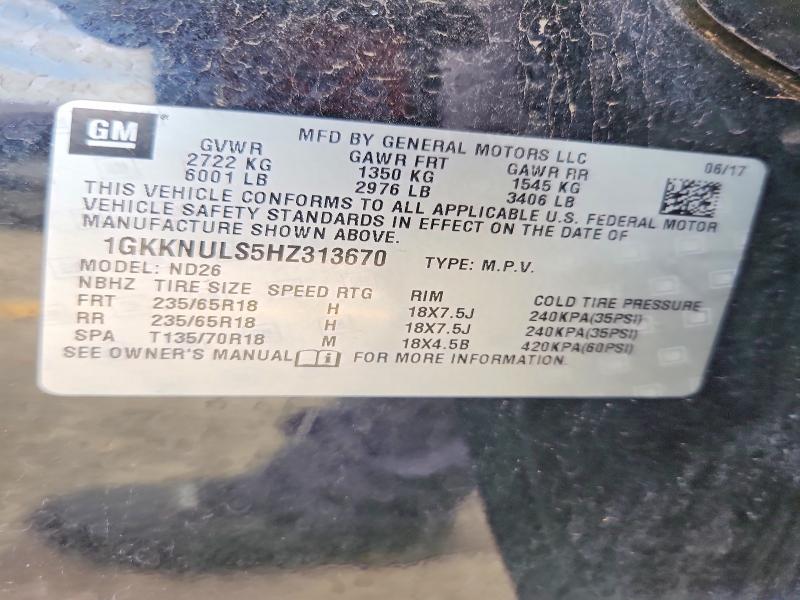 2017 Gmc Acadia მანქანა იყიდება აუქციონზე, vin: 1GKKNULS5HZ313670, აუქციონის ნომერი: 56684876