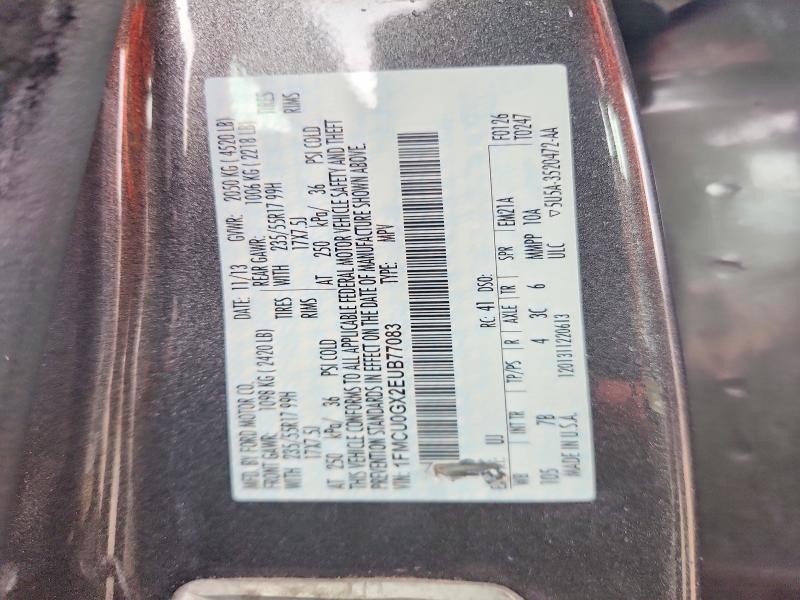 58477786 :رقم المزاد ، 1FMCU0GX2EUB77083 vin ، 2014 Ford Escape مزاد بيع