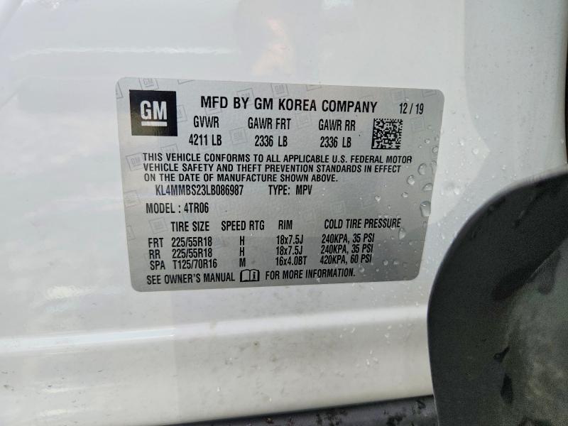 Aukcja sprzedaży 2020 Buick Encore Gx, vin: KL4MMBS23LB086987, numer aukcji: 58210266