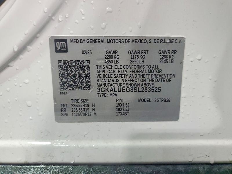 Aukcja sprzedaży 2025 Gmc Terrain, vin: 3GKALUEG8SL283525, numer aukcji: 58990256