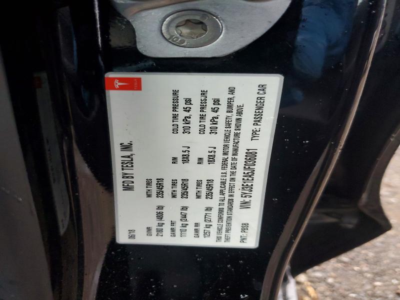 Продажа на аукционе авто 2018 Tesla Model 3, vin: 5YJ3E1EA5JF036081, номер лота: 56155426