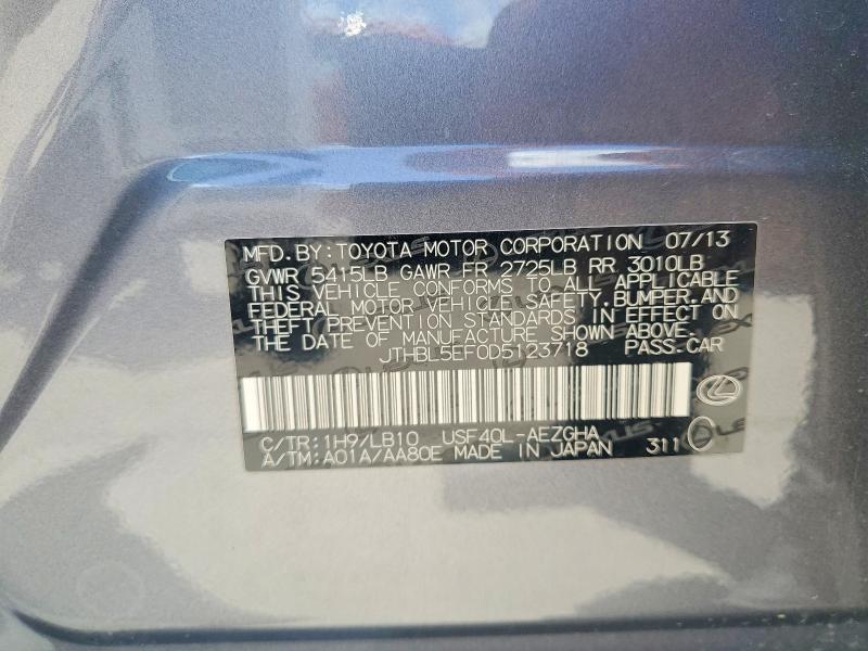 Продаж на аукціоні авто 2013 Lexus Ls, vin: JTHBL5EF0D5123718, номер лоту: 57050856