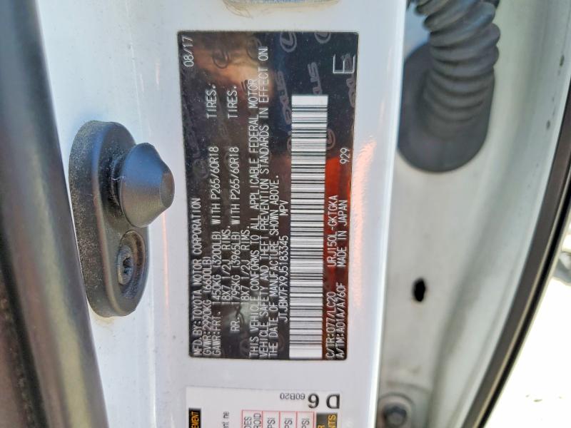 Aukcja sprzedaży 2018 Lexus Gx, vin: JTJBM7FX9J5183345, numer aukcji: 58142236