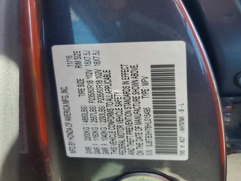 Продаж на аукціоні авто 2017 Acura Rdx, vin: 5J8TB3H78HL015495, номер лоту: 56935756