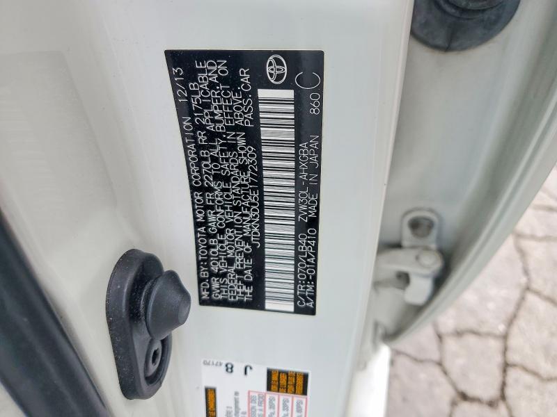Продажа на аукционе авто 2014 Toyota Prius, vin: JTDKN3DU5E1772309, номер лота: 57683706
