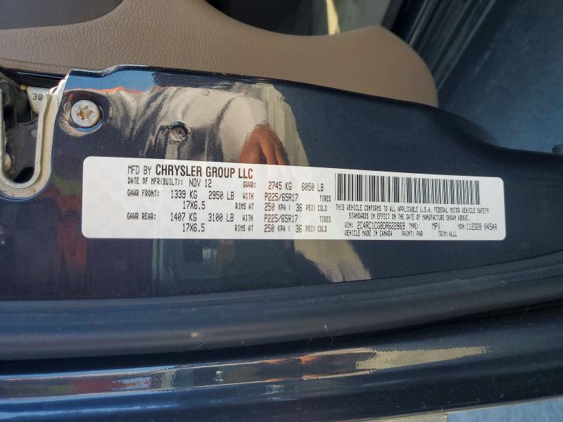 Aukcja sprzedaży 2013 Chrysler Town & Country, vin: 2C4RC1CG8DR622869, numer aukcji: 57412526
