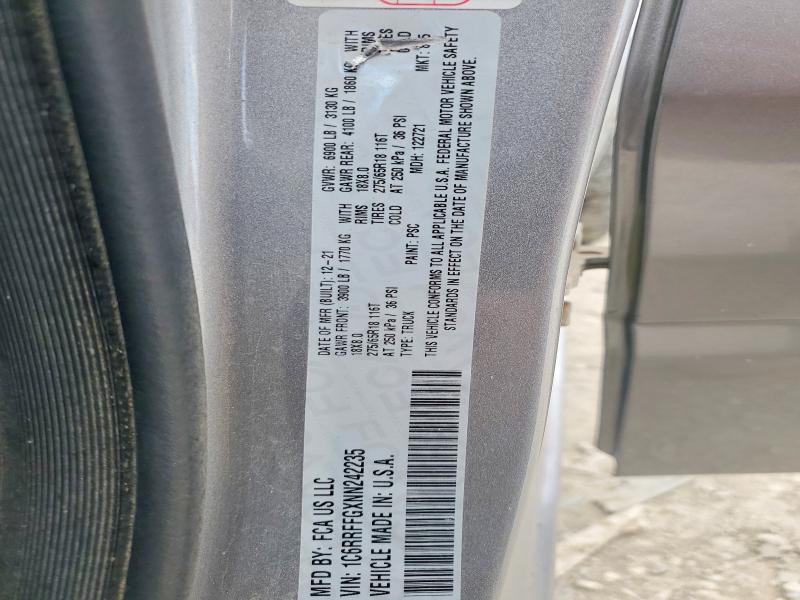 Продажа на аукционе авто 2022 Ram 1500, vin: 1C6RRFFGXNN242235, номер лота: 57014196