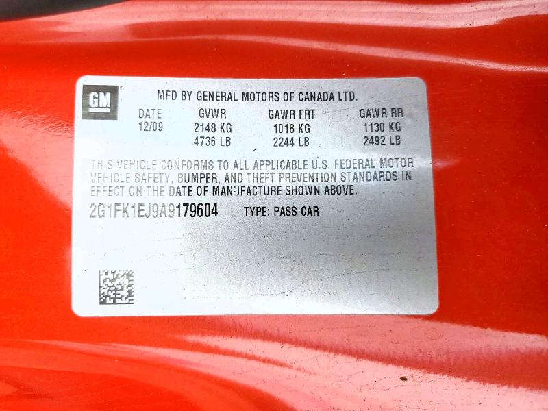 Продажа на аукционе авто 2010 Chevrolet Camaro, vin: 2G1FK1EJ9A9179604, номер лота: 59331366