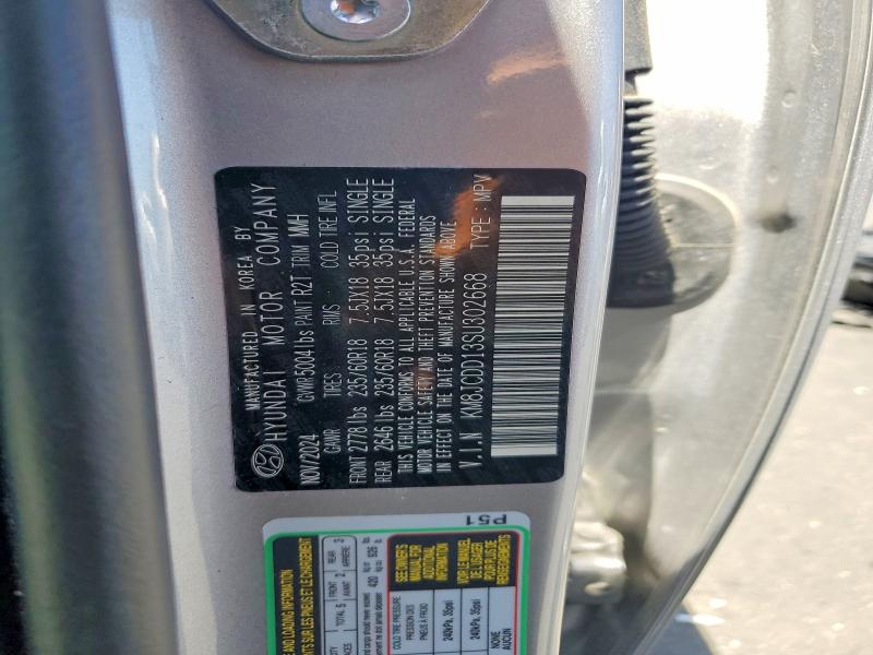 56356756 :رقم المزاد ، KM8JCDD13SU302668 vin ، 2025 Hyundai Tucson مزاد بيع