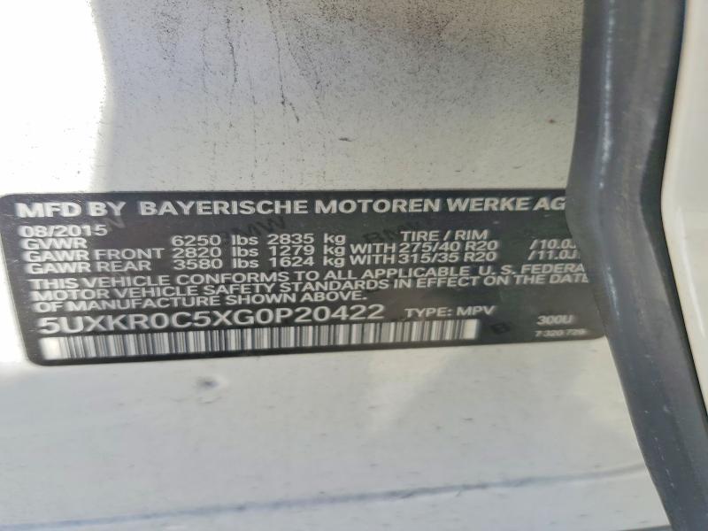 55736796 :رقم المزاد ، 5UXKR0C5XG0P20422 vin ، 2016 Bmw X5 مزاد بيع